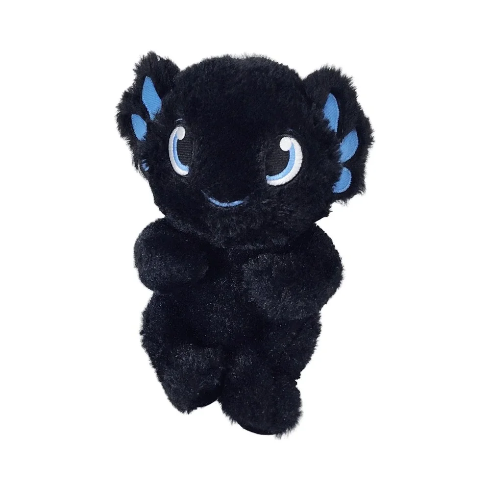 Swaddle Babies Black Axolotl Plush Toy Blue Gills Embroidered Small Keepsake 7in